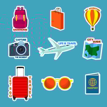 Travel Sticker Concept vector