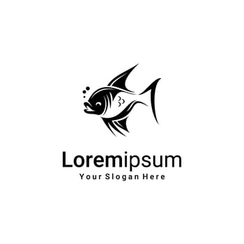 fish logo vector design on white background