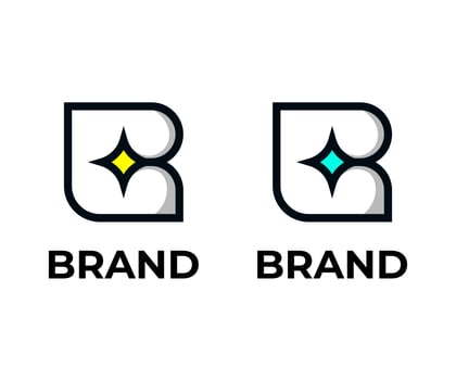 Letter B logo, company logo, star logo vector