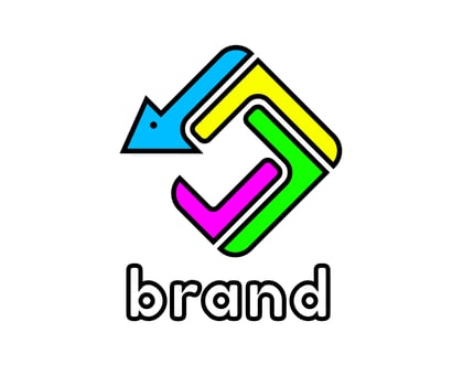Chameleon logo design, arrow logo vector