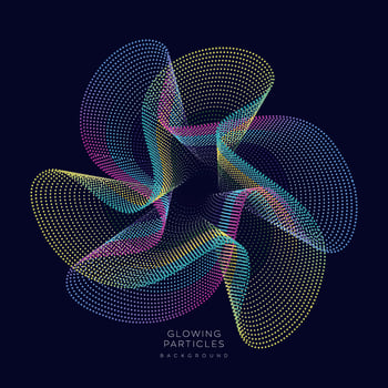 Abstract colorful particle wave background for website, banner and brochure, Curve flow motion illustration, vector lines, Modern background design.