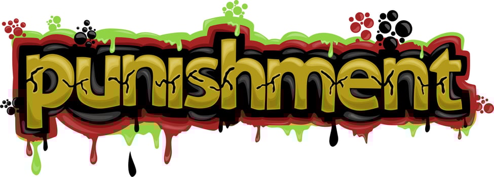 colorful PUNISHMENT writing graffiti design vector
