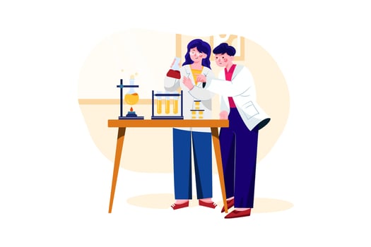 Medical Research Flat Illustrations Concept vector