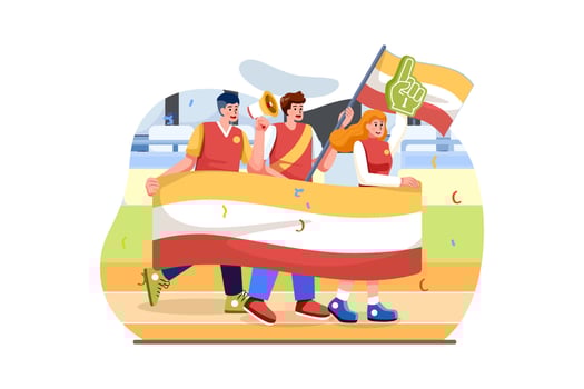 Sport supporter fans vector