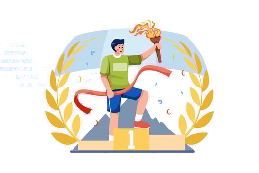 Man with Sport torch vector