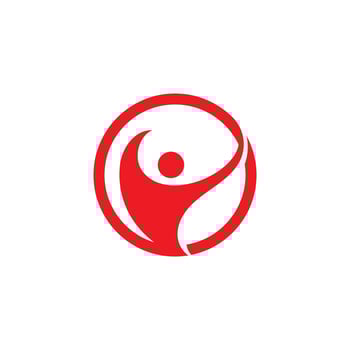 Success people care logo icon  template vector