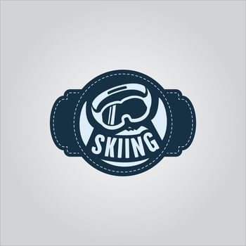 simple logo camping adventure in mountains and nature. vector