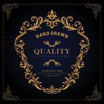 Elegant vintage frame with classic style vector