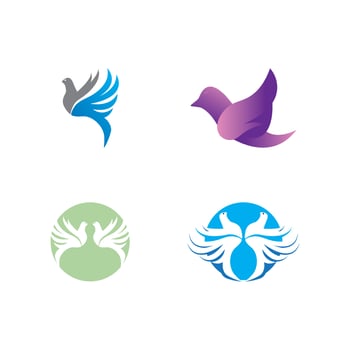 Dove bird logo vector design