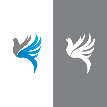 Dove bird logo vector design