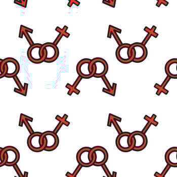 seamless pattern of Female and male gender symbols vector