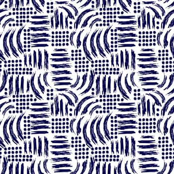 abstract seamless vector pattern chaotic curved lines of different colors on contrasting background