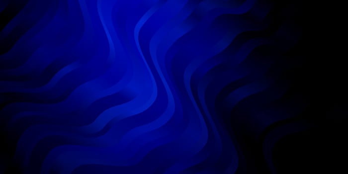 Dark BLUE vector template with curved lines.