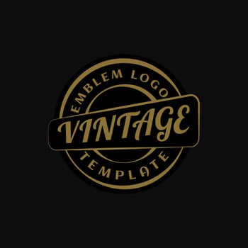 vintage emblem stamp logo vector