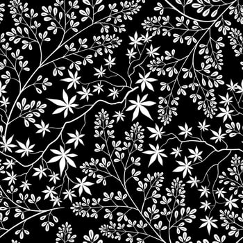 Floral pattern. Flower seamless background. Flourish ornamental garden wallpaper in retro eastern oriental style vector