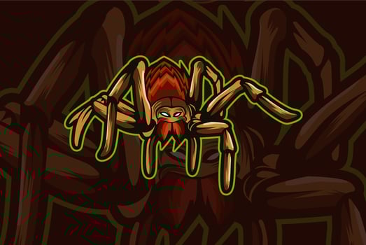 spider mascot e sport logo design vector