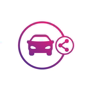 carsharing service icon on white vector