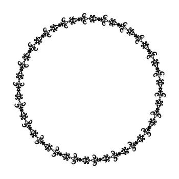 Circular oriental ornament. Circular pattern of abstract oriental elements. Black and white. Vector. For invitations, tattoos, marquetry, ceramic tiles, photo album, logo, icons, lace. vector