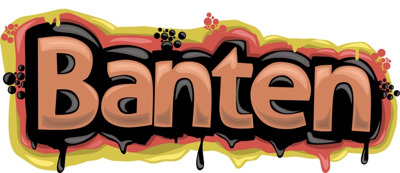 BANTEN writing vector design on white background