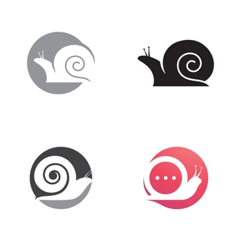 Snails logo vector  on white background