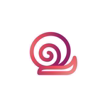 Snails logo vector  on white background