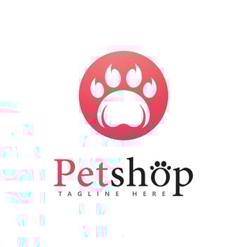 Paw Logo design vector illustration,for Pet shop logo