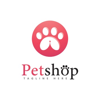 Paw Logo design vector illustration,for Pet shop logo