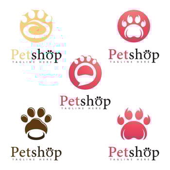 Paw Logo design vector illustration,for Pet shop logo