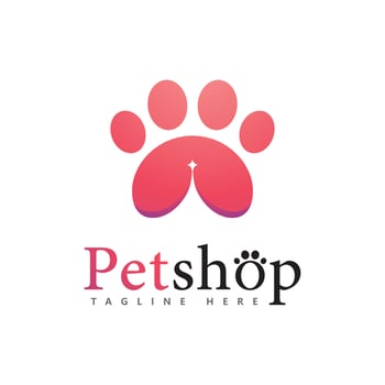 Paw Logo design vector illustration,for Pet shop logo