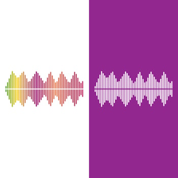Sound waves vector illustration design