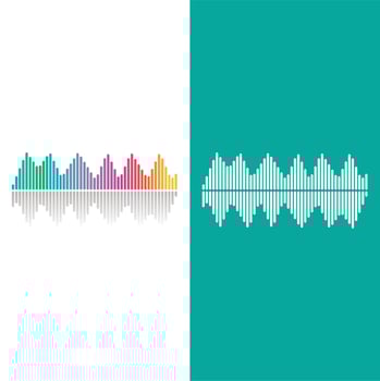 Sound waves vector illustration design