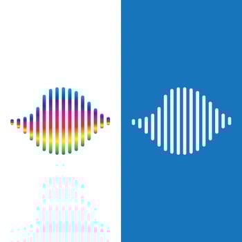 Sound waves vector illustration design