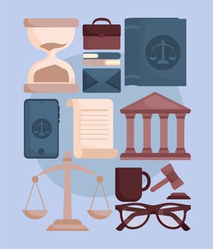 eleven legal items vector