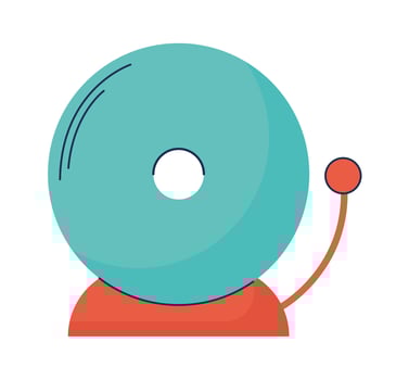 blue alarm design vector