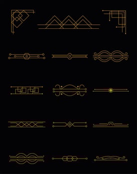 fifteen art deco vector