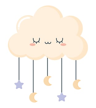baby cloud mobile vector