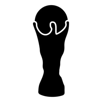 Soccer cup icon black color illustration flat style simple image vector