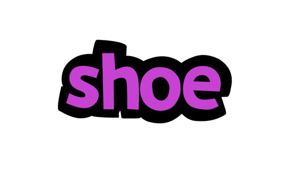 SHOE lettering vector design