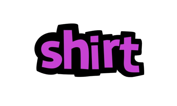 SHIRT lettering vector design