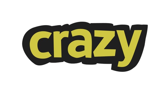 CRAZY lettering vector design