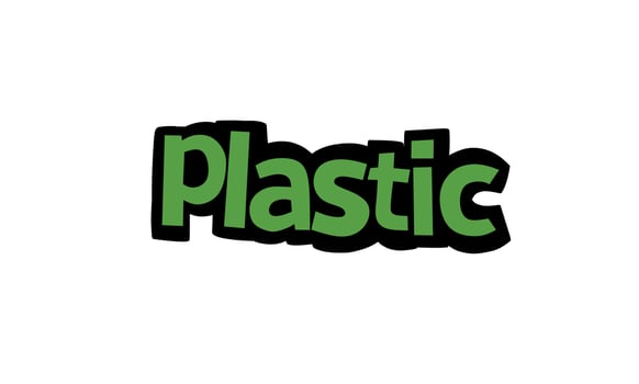 PLASTIC lettering vector design
