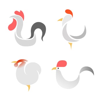 Chicken Animal Logo or Icon vector
