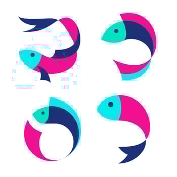 Fish Logo Icon Symbol vector