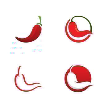 Chili logo vector Spicy food symbol template
