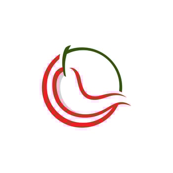Chili logo vector Spicy food symbol template