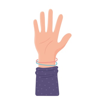 hand up gesture vector