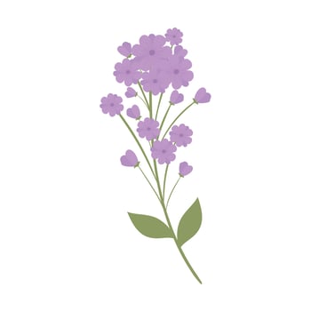 purple flowers bunch vector