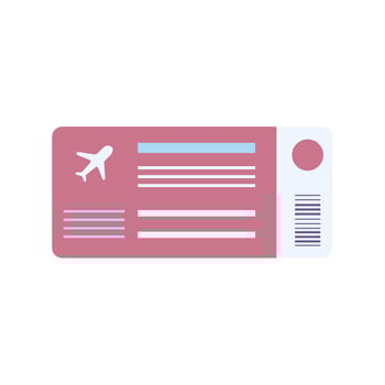 ticket airline icon vector