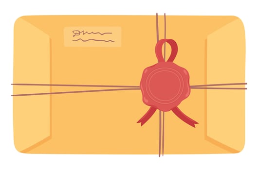 envelope and seal wax vector