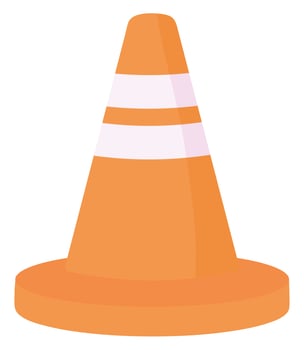 construction cone icon vector